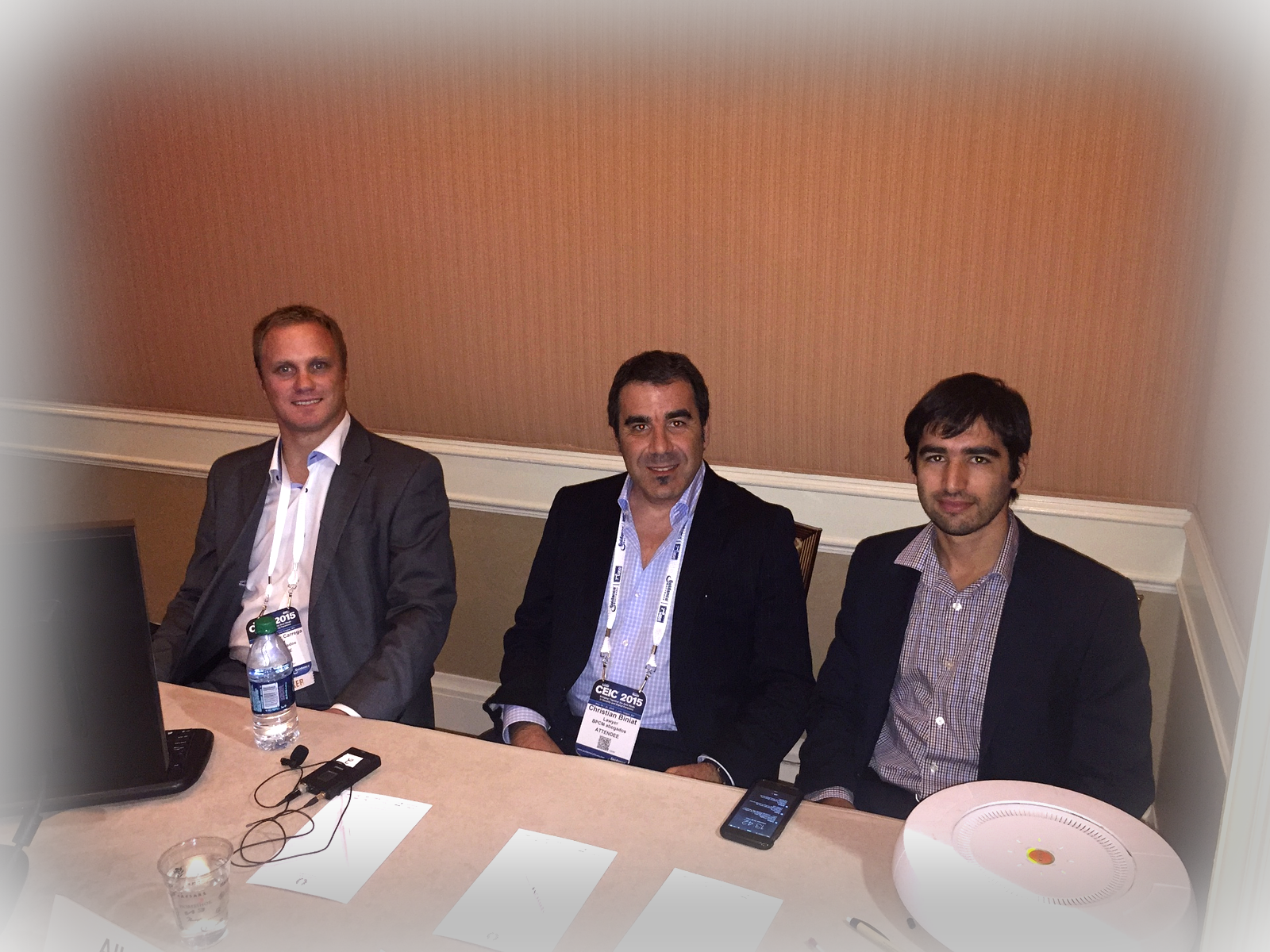 Equipo de BPCM en la mesa de oradores del CEIC 2015